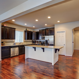 Freshly remodeled kitchen room interior