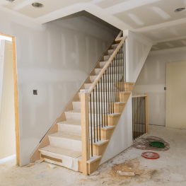 New Stair case during home remodeling 