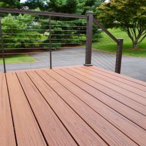 Composite Wood Deck with Metal Railing