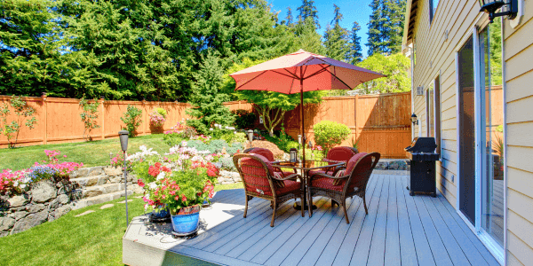 Backyard Outdoor Space with patio area and landscape