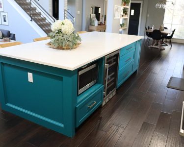 island in renovated kitchen